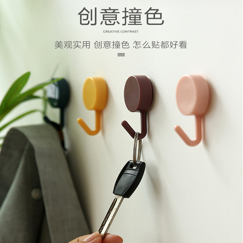 Home Creative Bathroom Nail-Free Hooks Nordic Style Wall Seamless Paste Clothes Hooks Magic Sticky Hooks 10 Pack