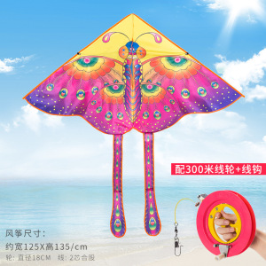 潍坊风筝小卡通老鹰蝴蝶线轮初学者大型成人高档微风易飞儿童新款