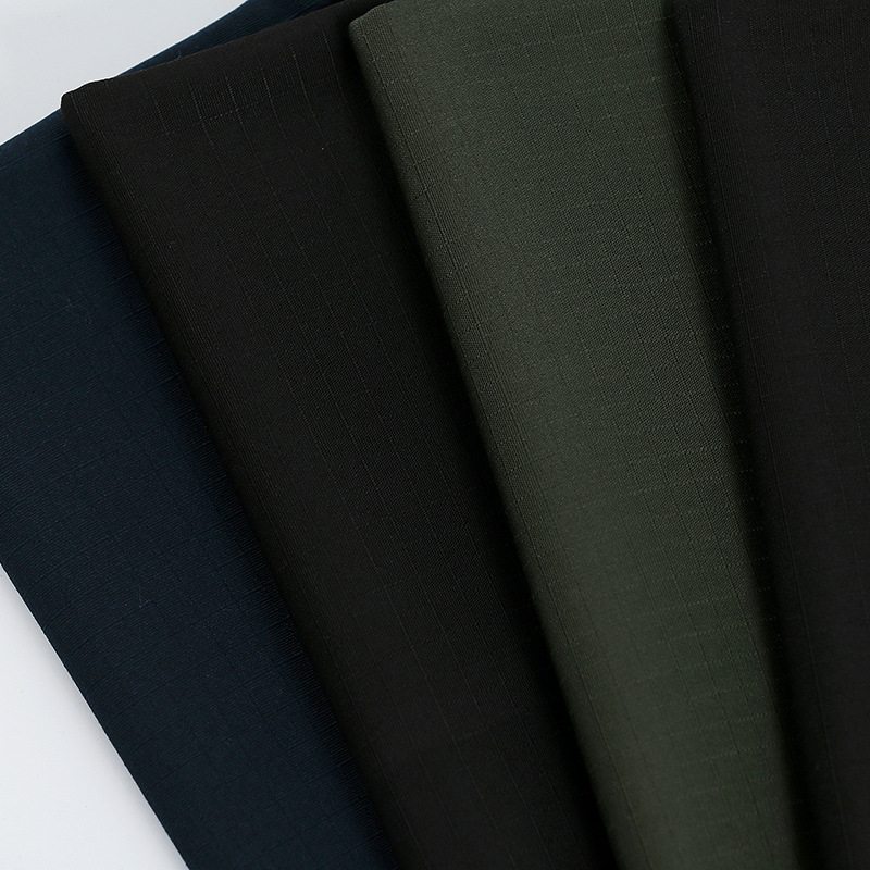 现货供应  涤棉方格面料 作训服工作服训练服 涤棉制服面料