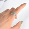 Retro ring, jewelry with letters, accessory, Korean style, silver 925 sample, English letters, factory direct supply