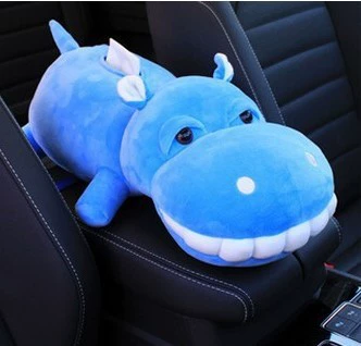 Car tissue box/set plush tissue box creative armrest - hippo
