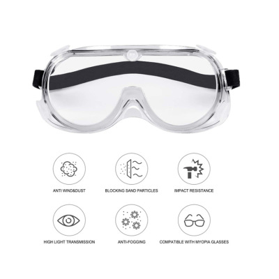 goods in stock multi-function medical Splash Fog Goggles transparent Soft glue Totally enclosed To attack protect glasses