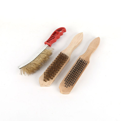 Stainless steel wire brush, metal rust removing wire brush, polishing deburring wire brush, deburring copper-plated wire brush