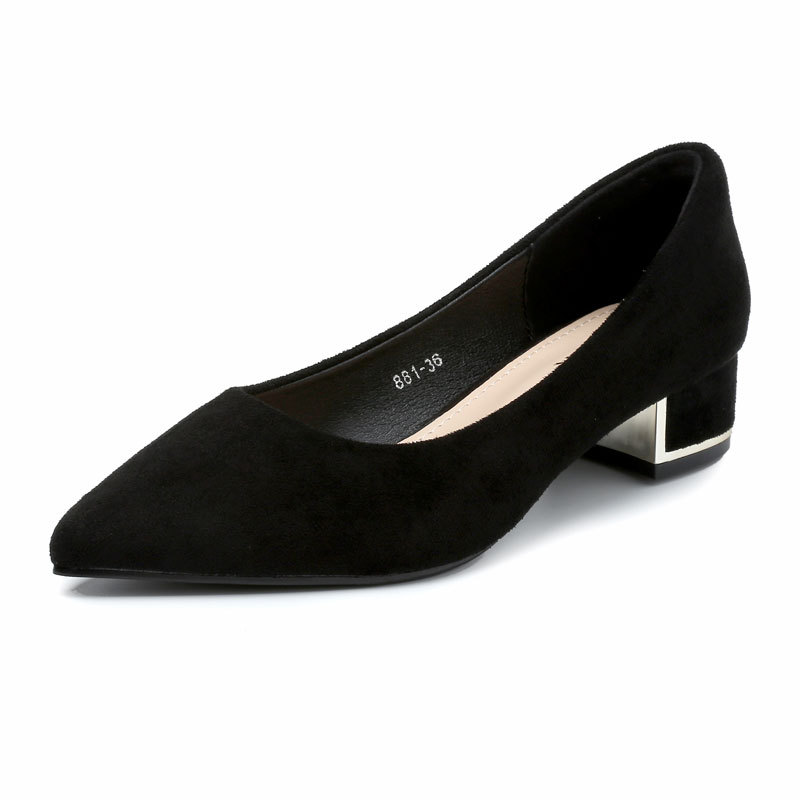 Professional two-tone shoes pointed-toe heels low-cut