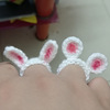 Rabbit, woven bracelet, with little bears, handmade