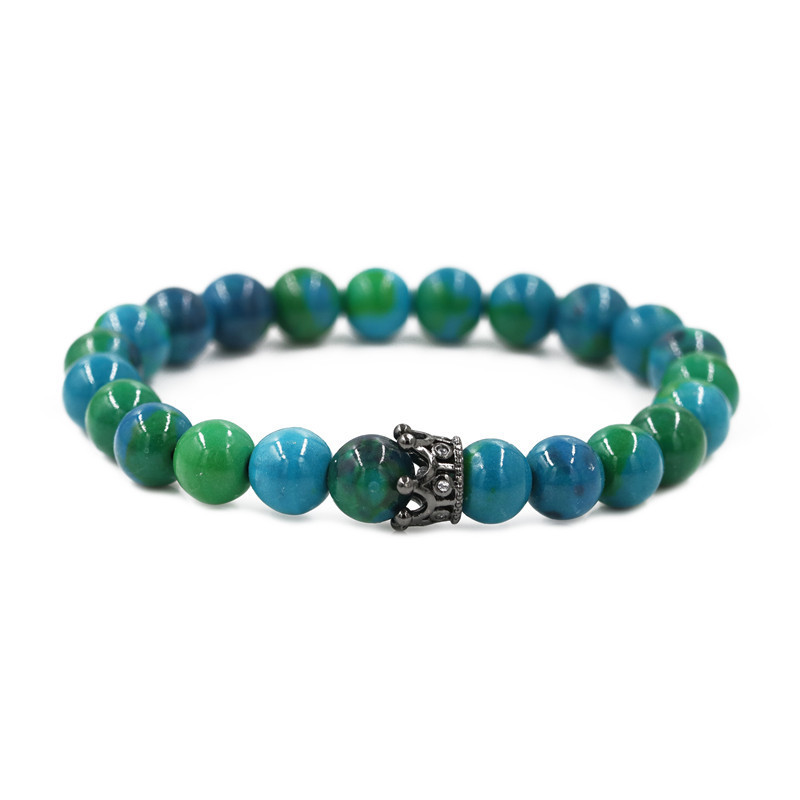 Jewelry Phoenix Stone Turquoise Crown Couple Bracelet DIY Bracelet