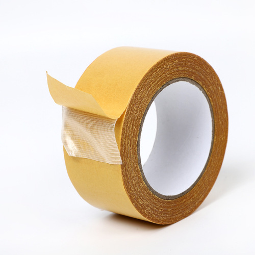 Transparent cloth-based double-sided tape carpet adhesive, sealing strip composite, high temperature resistant transparent fiber, mesh double-sided tape