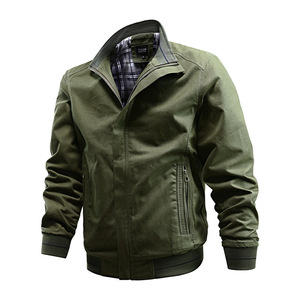 Spring and autumn thin men’s stand collar cotton wash coat casual versatile jacket man