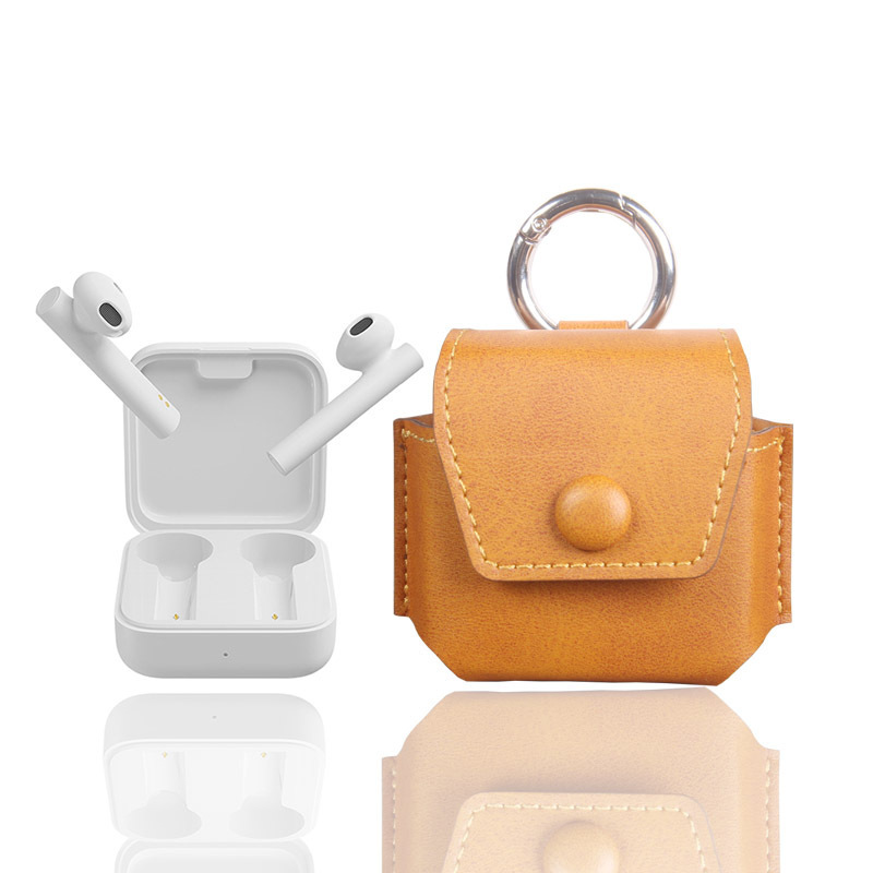 For xiaomi air2SE Headphone Storage Case Leather xiaomi True Wireless Bluetooth Headphone with Hook New