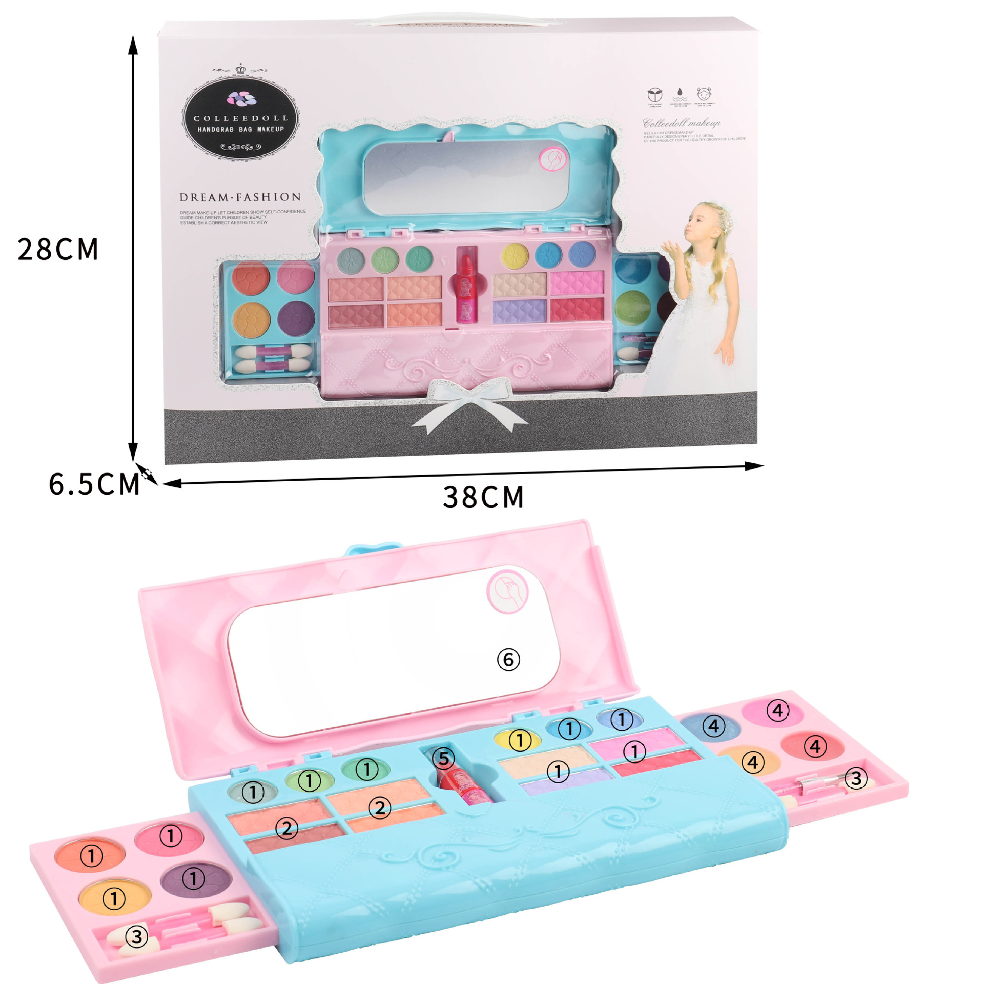 兒童化妝品女孩舞台表演彩妝過家家套裝