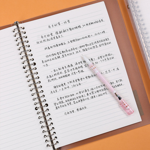 Loose-leaf book B5 thickened PP metal clip horizontal grid simple notebook sub-replacement core replaceable large binder