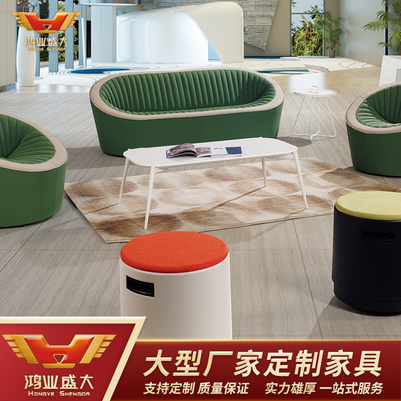 Light luxury hotel lobby room fabric sofa furniture modern beauty house reception leather sand double combination