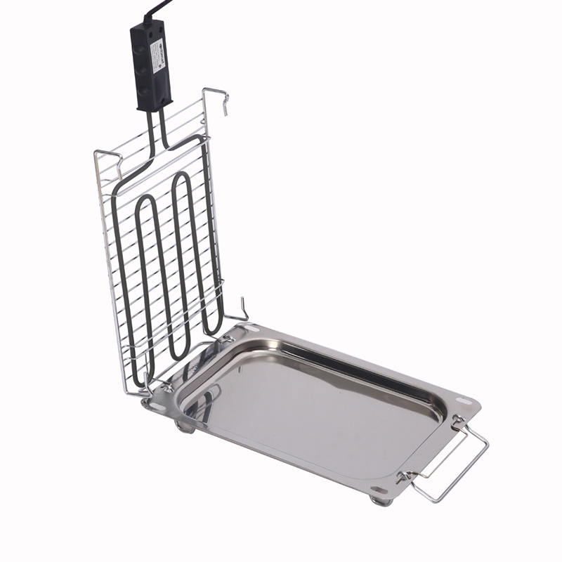 Nueva fábrica de parrilla de barbacoa eléctrica doméstica de acero inoxidable al por mayor multifuncional Parrilla de barbacoa eléctrica coreana bandeja de hornear eléctrica de acero inoxidable