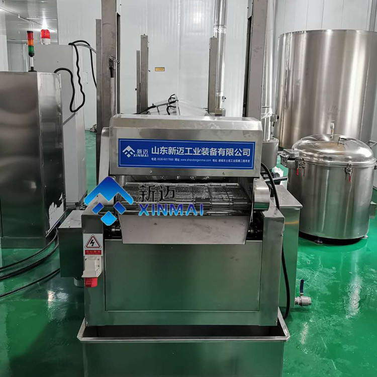 丸子油炸线 鱼豆腐连续式油炸生产线 新迈四喜丸子油炸机炸锅