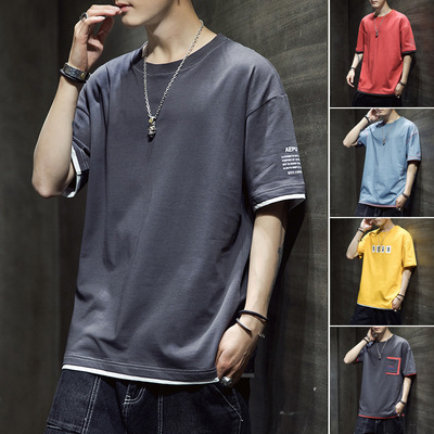 wholesale Short sleeved T-shirt summer new pattern Korean Edition pure cotton man T-shirts Easy half sleeve men's wear clothes