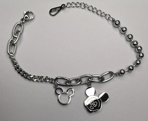 2020鼠年本命年生肖鼠玫瑰金手链女士韩版手绳小老鼠手链地摊饰品