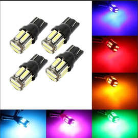 厂家批发 Led汽车示宽灯 T10 10SMD 7020 行车灯小灯泡 阅读灯W5W