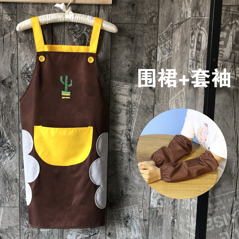 Delantal de cocina de mano borrable antiincrustante para el hogar anti-aceite de cocina de moda para mujeres japonesas ropa de trabajo para hombres adultos domésticos