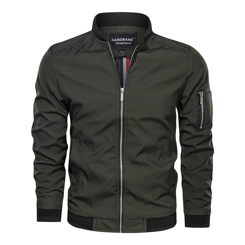 Демисезонная тонкая бейсбольная цветная куртка, тренч для отдыха, Aliexpress, Amazon, высокий воротник, плюс размер