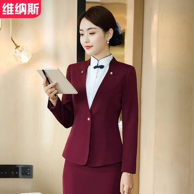 Self cultivation fashion Business Suits suit Long sleeve man 's suit Jewelry store hotel Reception KTV Cashier work uniform