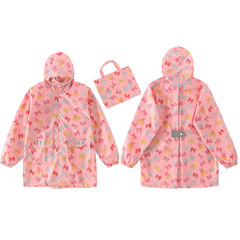 Cartoon fashionable long body mommy raincoat parent-child wear outdoor light and waterproof outdoor protective poncho full body long style