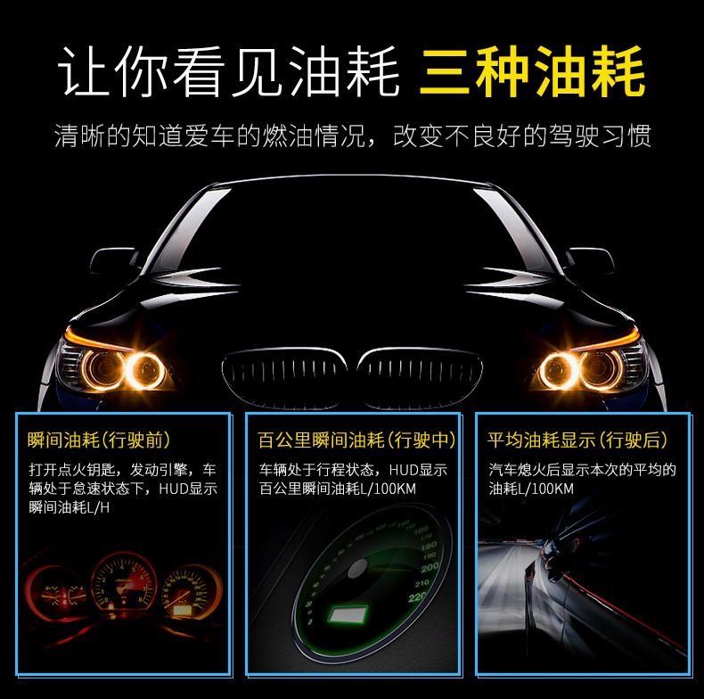 Hud Car Head-Up Display Ai Smart Digital Dog + Navigation Dual System Obd + Gps Universal for the Whole Car Q1