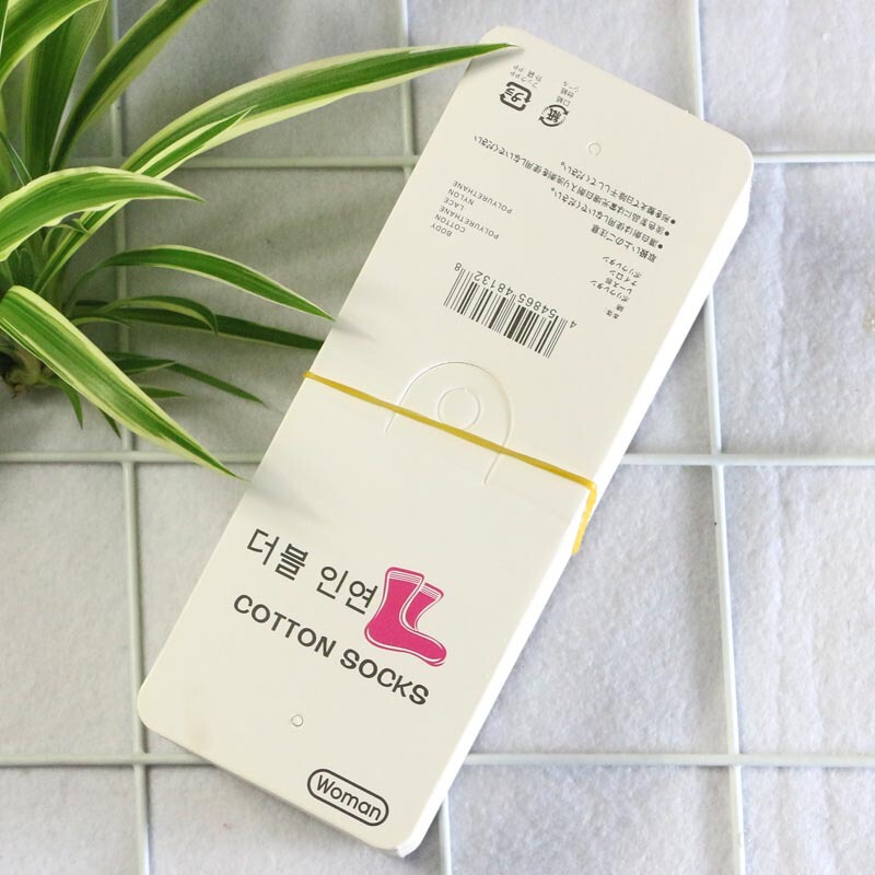 Spot women's socks trademark cardboard tag white card Korean socks card manufacturers wholesale night market