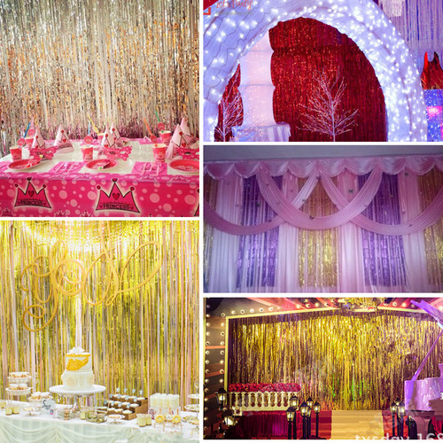 Professional manufacturer of birthday party wedding wedding background wall props colorful tassels rain silk curtains lace ribbons and strips
