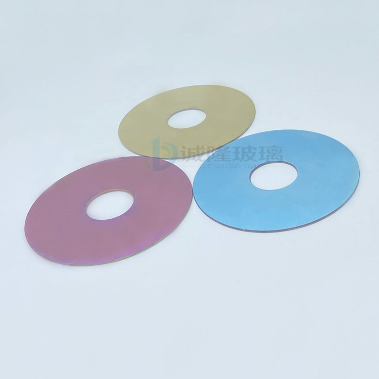 半透镀膜玻璃 透紫透黄透蓝钢化镀膜玻璃 AR镀膜玻璃 加工