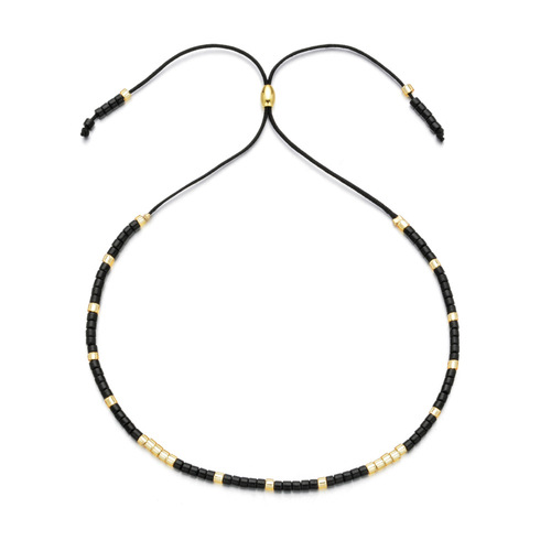 European and American simple style Korean and Japanese DB antique rice beads hand-woven factory direct sales women's friendship rope bracelet