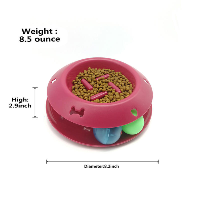 亞馬遜寵物用品玩具ABS塑料聲光滾球狗狗貓咪益智慢食碗