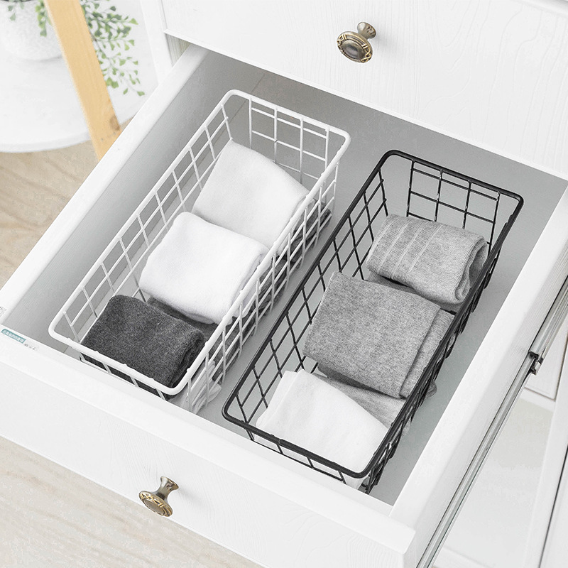 Internet celebridad creativa cesta colgante de hierro montado en la pared de almacenamiento rack montado en la pared rejilla Baño Cocina dormitorio rack de almacenamiento al por mayor