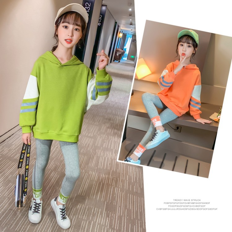 女童秋裝套裝2020新款兒童洋氣網紅小女孩春秋中大童休閑時髦童裝