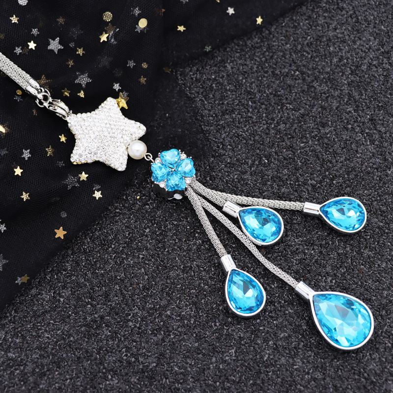 Car rearview mirror pendant metal pendant car Crystal Diamond Ball interior pendant car decoration rhinestone pendant ornaments