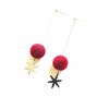 Cute universal earrings, pendant, with snowflakes