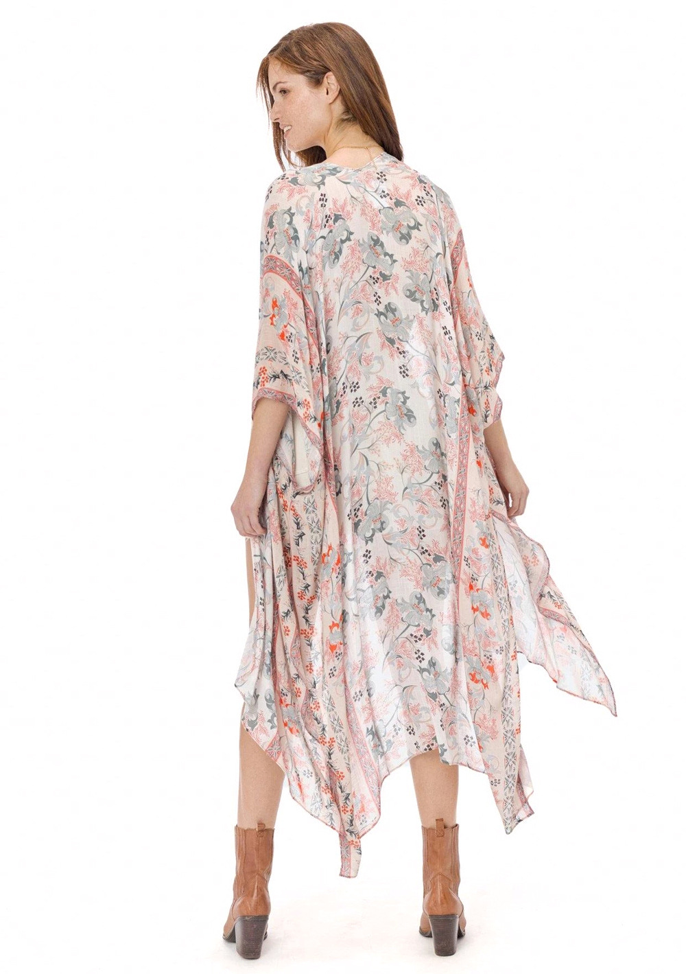 Chiffon Shirt Summer Printing Chiffon Sunscreen Clothing Long Shawl Outside Cardigan Thin Beach Wholesale Nihaojewelry display picture 18