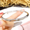 999 Words Printing Bracelet Women's Single Single Circle Third Ring Bell Bell Couple Bracelet 520 Meets Three Lives III