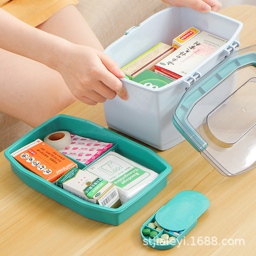 Home portable small medicine box to store medicines dustproof portable medicine box with compartments outdoor student medicine box wholesale