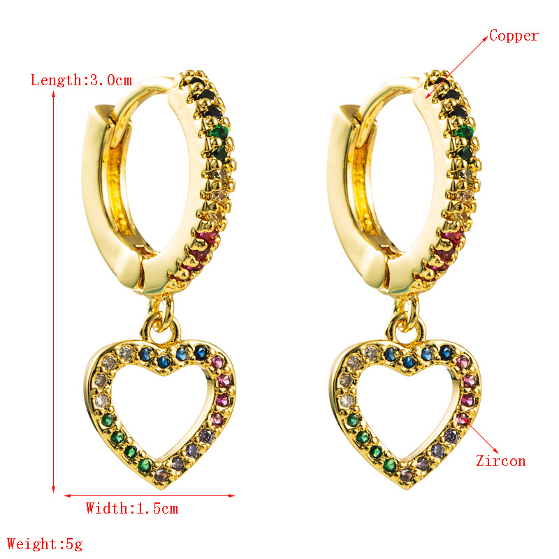 Fashion Peach Heart Pendant Earrings Wholesale display picture 1