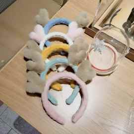 韩国简约发箍可爱小鹿洗脸束发带化妆敷面膜网红可爱压发头箍头饰