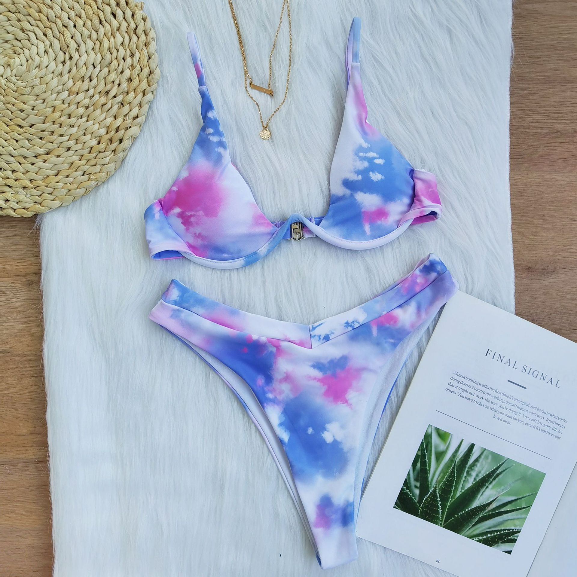 Gradient Tie-Dye Sexy Bikini 2 Piece Swimsuit NSCMB96552