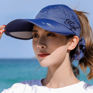 Sunshade cap children sunscreen cap anti ultraviolet empty top pull plate cap riding to cover the face big tide along the sun hat