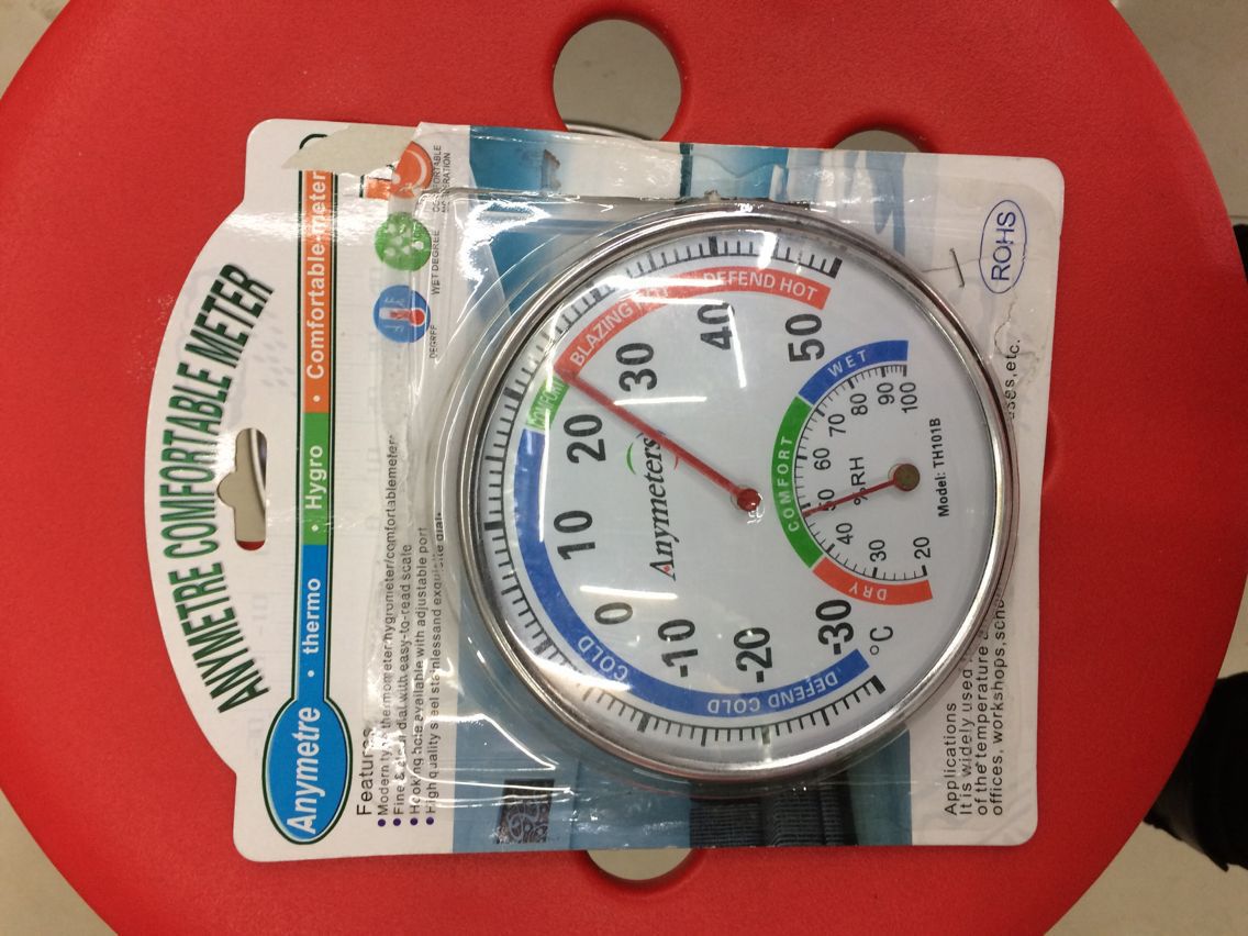 厂家直销室内温度计湿度计 环保无铅进口机芯101B家用温湿表