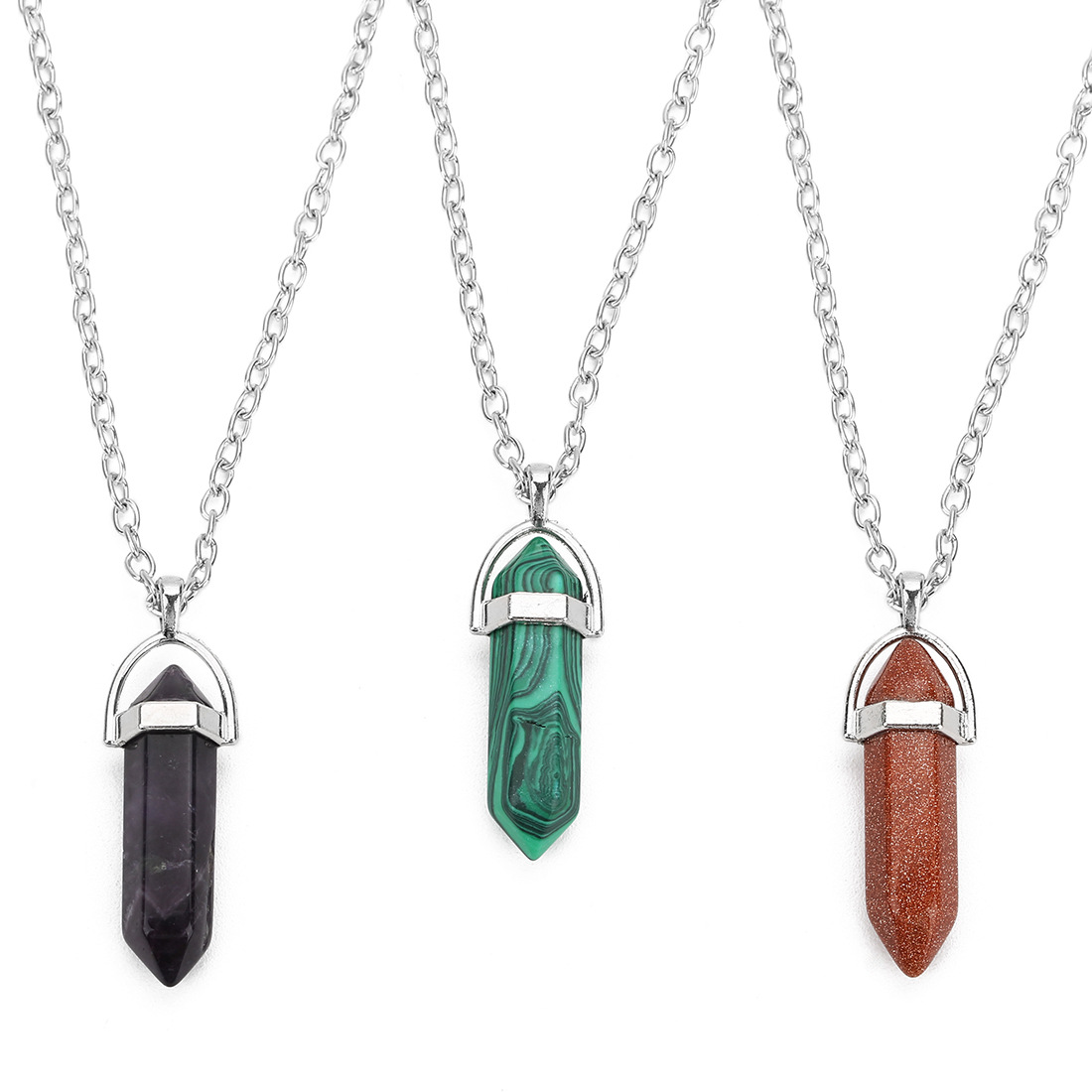 Bullet Crystal Pendant Necklace Fashion Couple Jewelry Wholesale