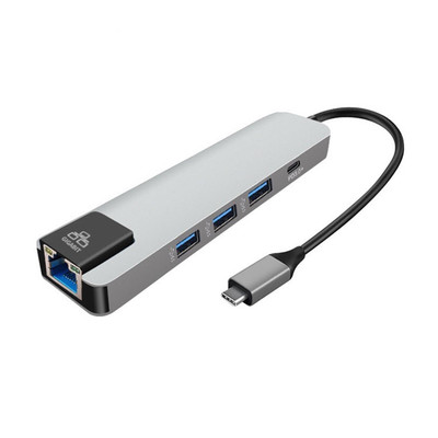 推荐 TYPE-C HUB;千兆网卡;办公充电 扩展坞;TYPE-C 集线器5合1|ms