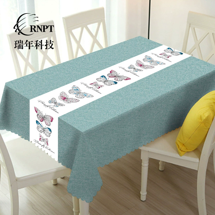 Ruinan [Производитель горячей продажи] Современная минималистская бабочка с принтом скатерть европейская водонепроницаемая скатерть ПВХ скатерть