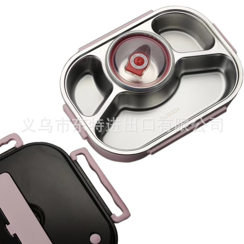 Stainless steel lunch box, bento box, insulated 304 stainless steel insulated sealed lunch box, compartments for individual bento boxes detail image 3