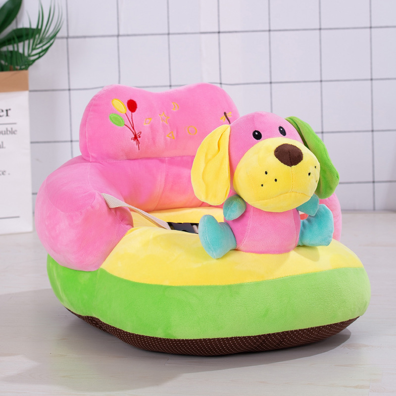 Al por mayor de los niños pequeño sofá asiento de dibujos animados bebé aprendizaje Silla de peluche de juguete bebé asiento de seguridad regalo de cumpleaños