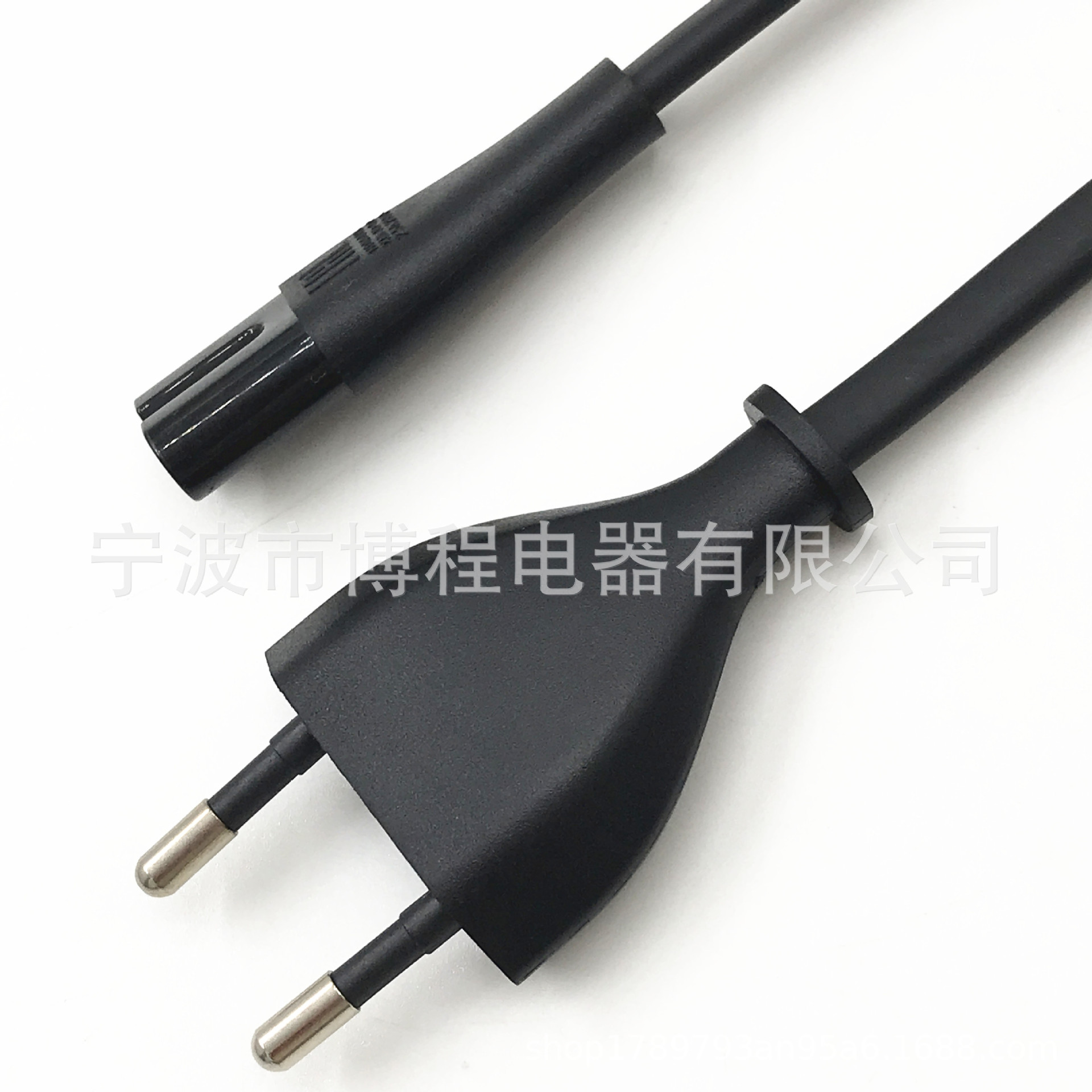 VDE欧规小米插头欧式带小米八字尾旋转插头两孔小米净化器电源线