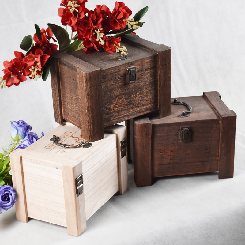 创意实木质茶叶包装礼盒 普洱铁观音木制收纳储藏盒 精美礼物盒